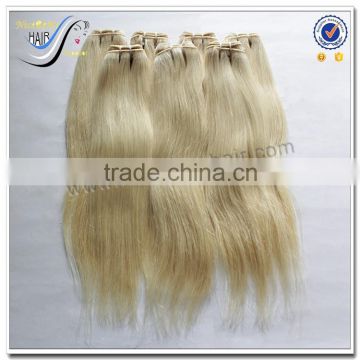 100% human blonde brazilian hair weft