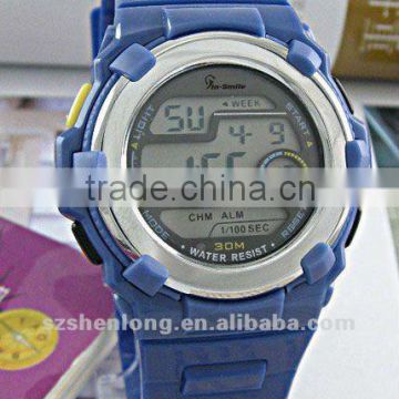 mixed color sports silicone band wristwatch