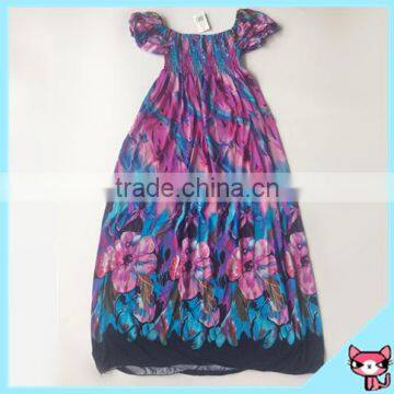 Pretty Big Flower Long Women Big Size Dress