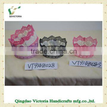 Victoria Colorful Print Ployester Waterproof Lace boxes