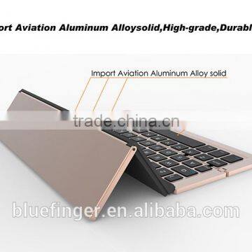 Bluefinger Aluminum Alloy Foldind Bluetooth Keyboard for All Mobile Phones and Tablets,applicable With IOS,Android System photo-5