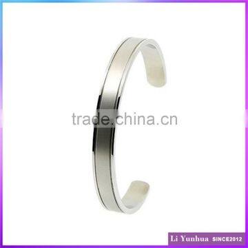 Stainless Steel Bangle Bracelet In C Cuff Style