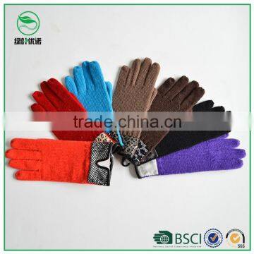 Fashion knitted gloves,ladies cheap acrylic gloves,thin winter gloves