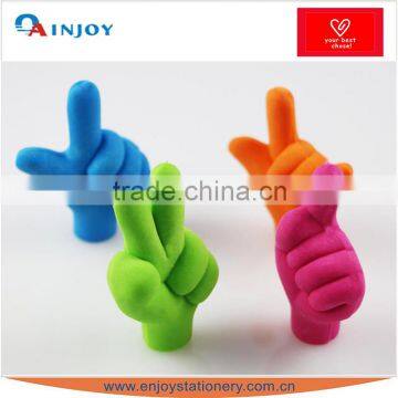 3D finger model eraser inserted pencil eraser creative cartoon gestures eraser                        
                                                Quality Choice