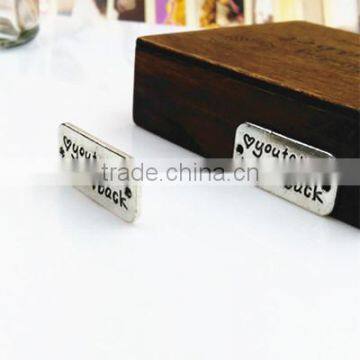 I Love You to the Moon and Back Engraved Lucky Letter Charms for Jewelry Making photo-3