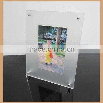 Customized Free Standing Acrylic Photo Frame With Advertising Nails photo-4