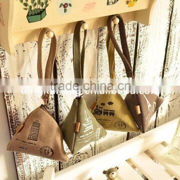 2015 factory zipper small canvas coin pouch
