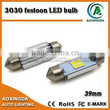 300LM car interior lights 3030 4 SMD festoon C5W canbus LED 39mm