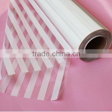 Hot sale PET 2cm decorative film for glass door,new design Unadorned and in Good Taste stripe film similar to 3M film