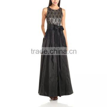 French Fine China En. Big Size Women Dress High Front Low Back Sequins Black High Fashion Bow Evening Dresses photo-5