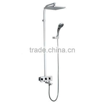 High Quality Brass Square Bath Shower Set, Polish and Chrome Finish, Wall Mounted