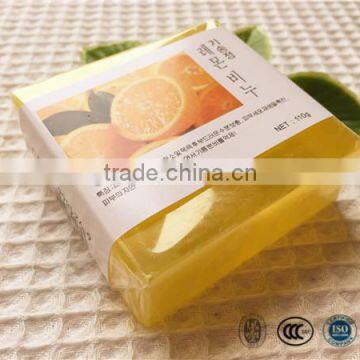 Whitening facial and body soap with orange essence vitamin C