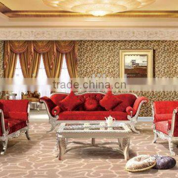 Modern wedding sofa set furniture / malaysia wood sofa sets furniture YB57