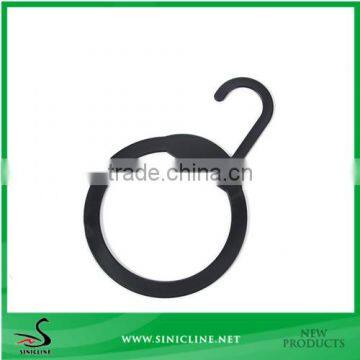 Sinicline Black Plastic Scarf Hanger with Print Area For OEM Logo