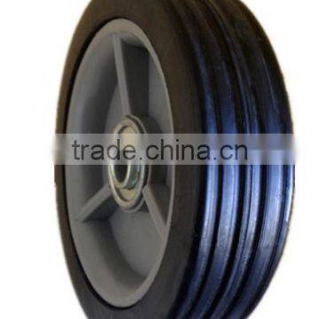 5 inch semi-pneumatic rubber wheel for hand trolley, small trolley