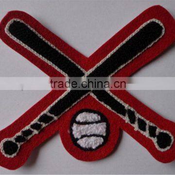 felt applique chenille baseball sports patch