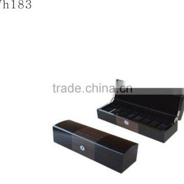 Hot selling high gloss long wooden watch box ,accept ODM and OEM