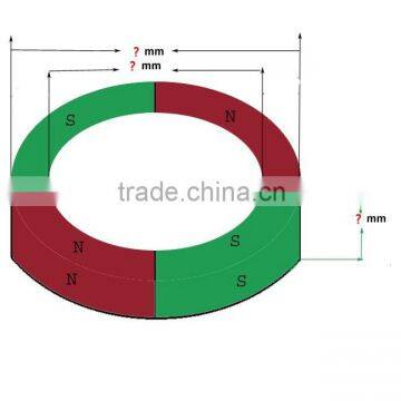 strong neodymium ndfeb ring magnet 4 poles