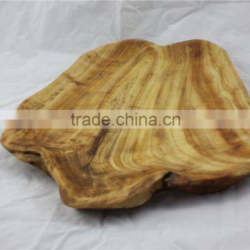 Wooden Toy Trucks Natural Tree Root Plate Tray Dish photo-3