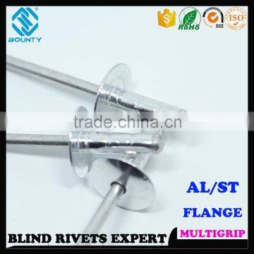 HIGH QUALITY FACTORY OPEN HEAD ALUMINUM/STEEL LARGE FLANGE HEAD MULTI GRIP BLIND RIVETS