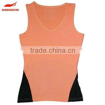 Fashion custom polyester womens gym singlets