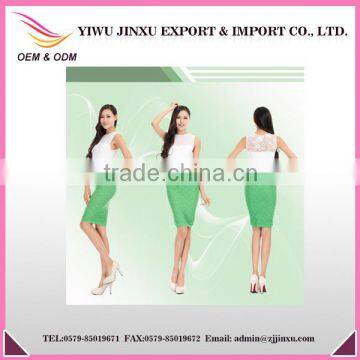 Transparent OEM ODM Alibaba Express Fitness Wear Wholesale Customized Logo Lace Ruffle Suit Women Working Dress