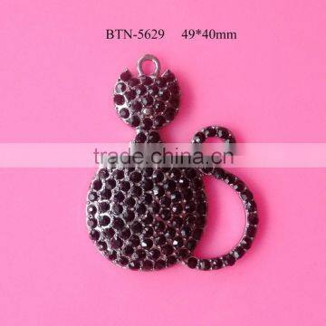 2015 Hot selling factory price new style 49*40mm rhinestone button fashionable pendent decorations in stock (btn-5629)