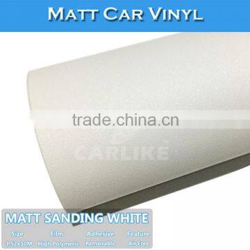 Size 1.52x30M C9017 Matt Sanding White Matte Vinyl Film Sheet Sticker