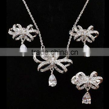 Custom Jewelry Wholesale Bow Dulhan Necklace And Earring Sets photo-5