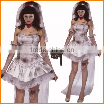 Europe and the United States, the game of Halloween costumes witch outfit dark bridal outfit / Devil fitted to the bride and the