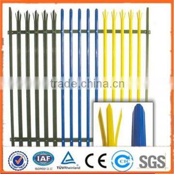 2.4 metre high w pale colorful steel palisade security fence( 30 years professional factory)