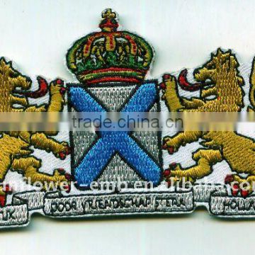 Hot Sale Crown and Tiger Embroidery patch