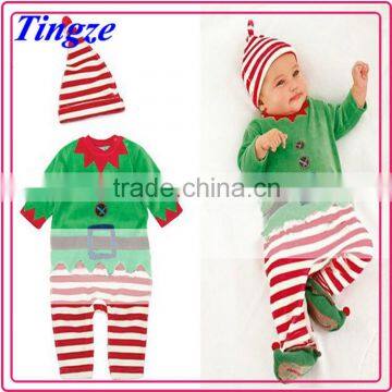 2015 Christmas baby layette with hat boutique cotton baby clothes wholesale price TR-CA13