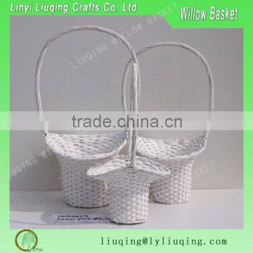 2016 new willow basket /easter egg basket/White wicker flower basket