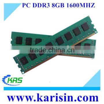 Alibaba china hot selling laptop / desktop ddr3 ram PC3-12800 1600mhz ram memoria 8 gb