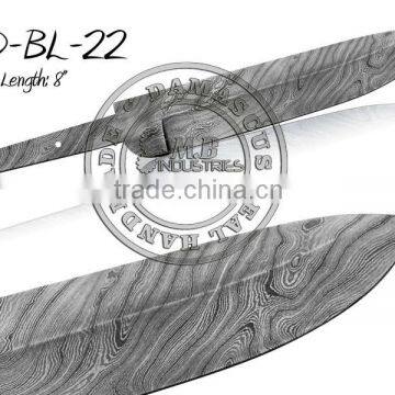 Damascus Steel Knife Blade Blank