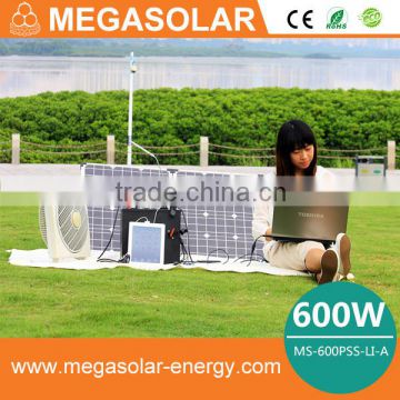 600w portable Solar generator system with AC DC output for home use