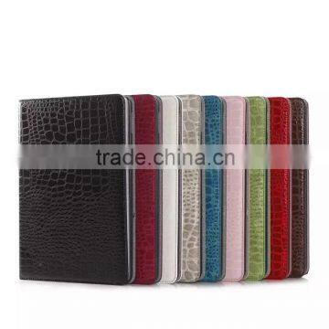 Crocodile skin flip PU leather case for ipad air 2 / for ipad 6