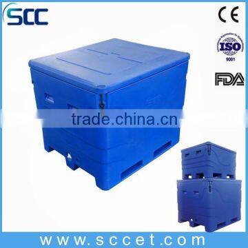 600L Size Rotomolded Fish Transport Container for Sale