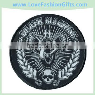 Embroidered Round Skull & Death Maching Patches/ Badge