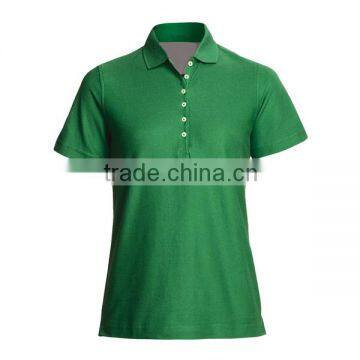 2014 online shopping wholesale china clothing manufacturer green girl polo cotton t-shirt