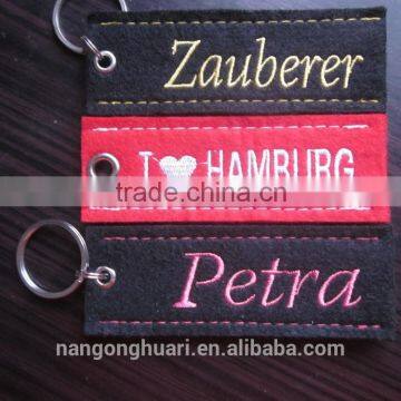 felt Embroidery printing logo key chain