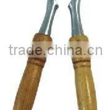 Aluminum Alloy Nut Cracker with Wooden Handle