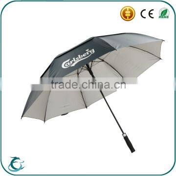 double layer with uv coated windproof style big size parasol golf umbrella