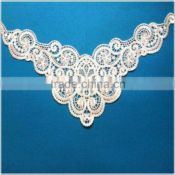 Embroidered v-neck lace collar patterns for dresses