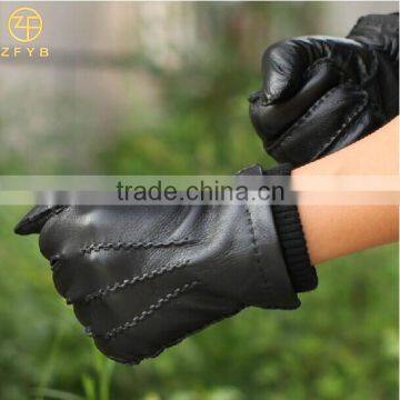 Customized fit hand made top grade deerskin men leather gloves