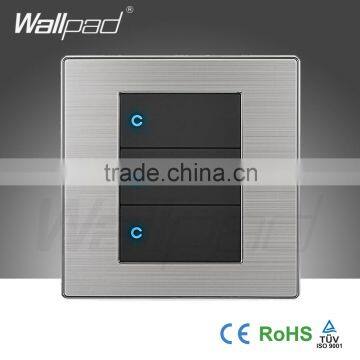 2015 Hot Sale Wallpad Push Button Random Click Switch 16A 110~250V Luxury Wall Light Switch 3 Gang 1 Way                        
                                                Quality Choice