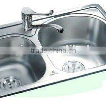 double bowl two bowl stainless steel kitchen sink