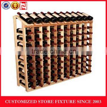 Custom design stable wooden wine display holder for shop