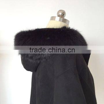 Luxury Women Leather Faux Fur Colman Jacket